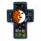 Mexican Painted Eclipse Block Cross - Black