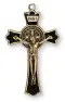 Metal/Black Enamel Benedict Crucifix 3 inch