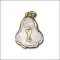 White Enamel Inlay Communion Medal