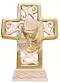 4" Resin Communion Cross with Gold Highlights