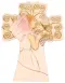 4 1/8" Girl Communion Resin Cross