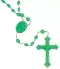 Green Corded Plastic Rosary