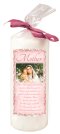 6" Mother Pillar Candle with Pink Ribbon - Single