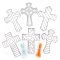 Cross Suncatcher Decorations - Pack of 10