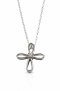 Silver Loop Cross Pendant with CZ Centre