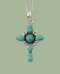 Silver Turquoise Cross Pendant