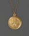 Gold Large St Christopher Pendant with Diamond Cut Edge