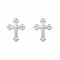 Sterling Silver Club Cross Earrings