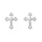 Sterling Silver Club Cross Earrings