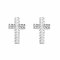 Sterling Silver Patterned Cross Earrings