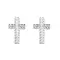 Sterling Silver Patterned Cross Earrings