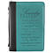 Medium Bible Cover - Serenity Prayer (Aqua) Imitation Leather