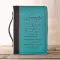 Medium Bible Cover - Serenity Prayer (Aqua) Imitation Leather