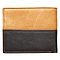 Two-Tone Genuine Leather Wallet with Cross Stud