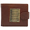 Brown Genuine Leather Wallet w/Brass Inlay - Jeremiah 29:11