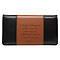 Checkbook Wallet Black/Brown Strong & Courageous Josh. 1:9