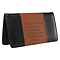 Checkbook Wallet Black/Brown Strong & Courageous Josh. 1:9