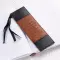 "Strong & Courageous" Two-Tone Faux Leather Pagemarker / Bookmark - Joshua 1:9