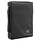 XSmall Fish Applique Black Poly-Canvas Bible Cover - XS