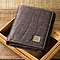 Wallet Leather Brown Crosses Badge