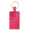 With God Mt 19:26 Pink LuxLeather Keyring