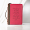 The Plans - Jeremiah 29:11  Large Pink Faux Leather Bible Cover, Zippered Case w/Handle