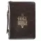 Large The Holy Bible Dark Brown Faux Leather Classic Bible Cover