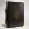 Large The Holy Bible Dark Brown Faux Leather Classic Bible Cover