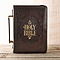 Medium The Holy Bible Dark Brown Faux Leather Classic Bible Cover