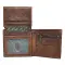 Wallet Leather Brown Be Strong & Courageous Badge