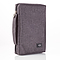 Medium Gray Poly-canvas Bible Cover with Ichthus Fish Badge