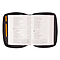 Medium Gray Poly-canvas Bible Cover with Ichthus Fish Badge