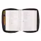 Medium Gray Poly-canvas Bible Cover with Ichthus Fish Badge