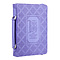 Medium Purple Trust in the Lord with All Your Heart Floral Debossed Faux Leather Bible Cover -  Proverbs 3:5