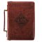 Large "Names of God" Brown Faux Leather Bible Cover