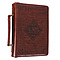 Large "Names of God" Brown Faux Leather Bible Cover