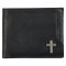 Wallet Leather Black Cross Badge