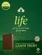 NLT Life Application Study Bible, Third Edition, Large Print (LeatherLike, Rustic Brown Leaf, Indexed, Red Letter)