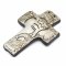 Jesus Face Cross - Small in Silver