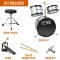 3rd Avenue 3 Piece Beginner Drum Kit - Silver