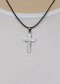 Urban' Cross Pendant on Leather Cord