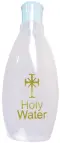 Gold Blocked Holy Water Bottle with Cross (60ml) - Single