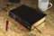 KJV, Amplified, Parallel Bible - Large Print, Bonded Leather, Black, Red Letter Edition