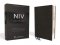 NIV, Thinline Bible, Large Print, Premium Goatskin Leather, Black, Premier Collection, Black Letter, Art Gilded Edges, Comfort Print