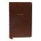 NKJV, Thinline Bible, Leathersoft, Brown, Red Letter, Comfort Print