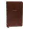 NKJV, Thinline Bible, Leathersoft, Brown, Thumb Indexed, Red Letter, Comfort Print