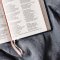 NKJV, Thinline Bible, Large Print, Leathersoft, Black, Red Letter, Comfort Print