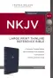 NKJV, Thinline Reference Bible, Large Print, Leathersoft, Blue, Red Letter, Comfort Print