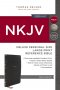 NKJV, Deluxe End-of-Verse Reference Bible, Personal Size Large Print, Leathersoft, Black, Red Letter, Comfort Print