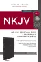 NKJV, Deluxe End-of-Verse Reference Bible, Personal Size Large Print, Leathersoft, Black, Red Letter, Comfort Print